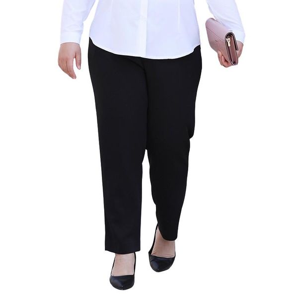 

pants plus size pants women clothing summer style oversized trousers wide leg high waist office lady pantalones 5xl 7xl ing, Black