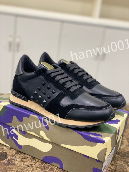 

2023 platform men casual shoes women travel leather lace-uptrainers sneaker cowhide fashion woman shoe flat lady sneakers, Black