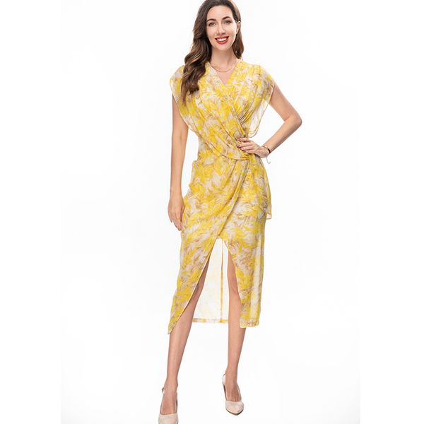 

women's runway dresses v neck ruched asymmetrical fashion pencil vestidos, Black