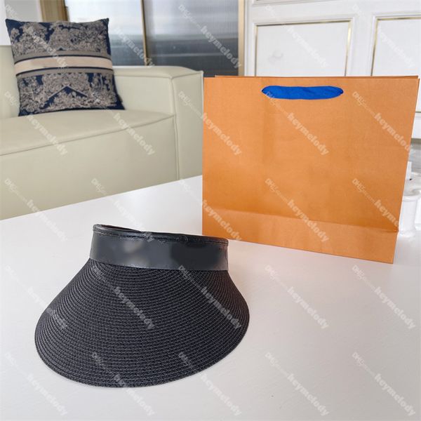 

new clover designer visors caps outdoor women straw hats foldable sun hat 10 colors sunshade caps, Blue;gray