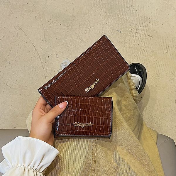 

Ladies shoulder bags 2 colors classic stone long wallet this year popular solid color embossed leather clutch bag simple refraction short wallets 3608#, Fuchsia