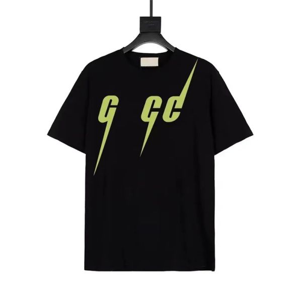 

2023 designer t shirt cotton round print white black high cotton loose trend printing breathable quick drying anti wrinkle short sleeve male