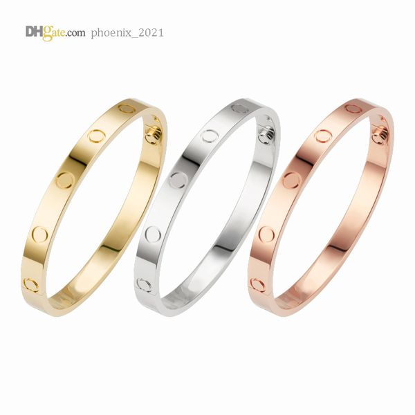 

bangle designer bracelets screw bracelet luxury jewelry for women fashion accessories titanium steel gold-plated gold/silver/rose gold never, Black