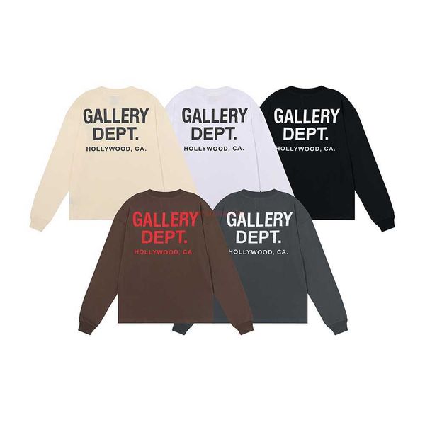 

fashion designer clothing galleryes depts hoodies men's sweatshirts brand cotton loose long sleeve t shirt letter printed spring autumn, Black