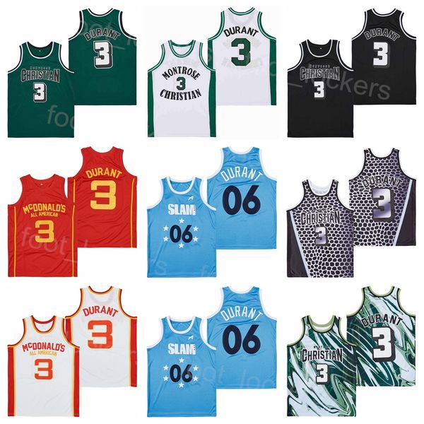

basketball high school 3 kevin durant jersey montrose christian movie slam mcdonalds all american stitched pullover college team black green