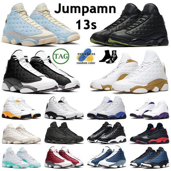 

athletic & outdoor designer trainers sports basketball shoe jumpman 13s black cat celestine blue black flint wheat french blue brave blue gr