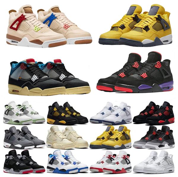 

with box jorde 4s basketball shoes j4s jumpman pine green mens womens black cat jordens 4 retro trainers military black off whites sail snea