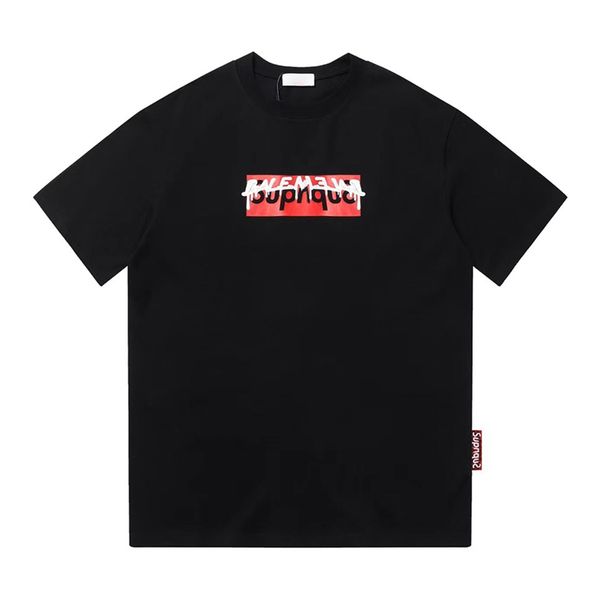 

23ss new jointly signed woman men's t-shirts high end classic box letter printed solid simple short sleeve casual summer fashion breath, White;black