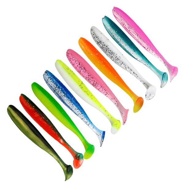 

100 pieces worm soft bait 90mm t tail jigging wobblers fishing lure tackle bass pike aritificial silicone