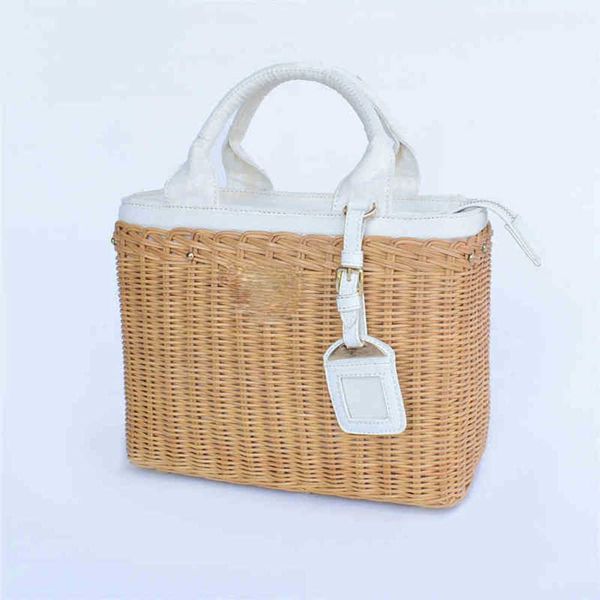 

totes bags beach bags style rattan woven bag designer tote handbags fashion hand women's seaside holiday shopping shoulder purse 220301