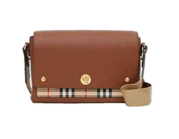 

2023 outlet bag new new burbrerys bags fashion summer fashion hands versatile canvas with imported layer cowhide high-grade single shoulder