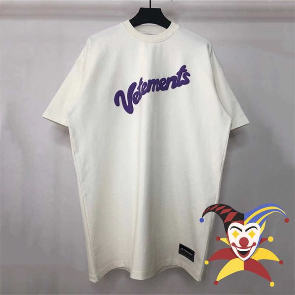 

men's t-shirts 3d puff print vetements t shirt men women 1 1 purple letter tees t-shirt g230422, White;black