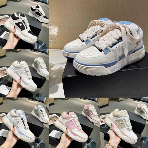 

casual shoes luxury high-quality sports shoes running skelet bones casual t low high men's and women's basketball black white leat