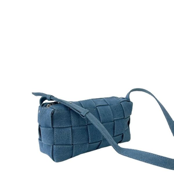 

women's new bag korean canvas denim knitted pillow bag fashion one shoulder underarm bag crossbody bag