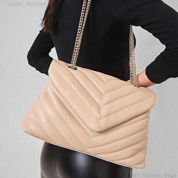 

shoulder bags 25cm luxury designer handbags 2023 women leather shoulder bag fashion large capacity chain messenger bag bags for women