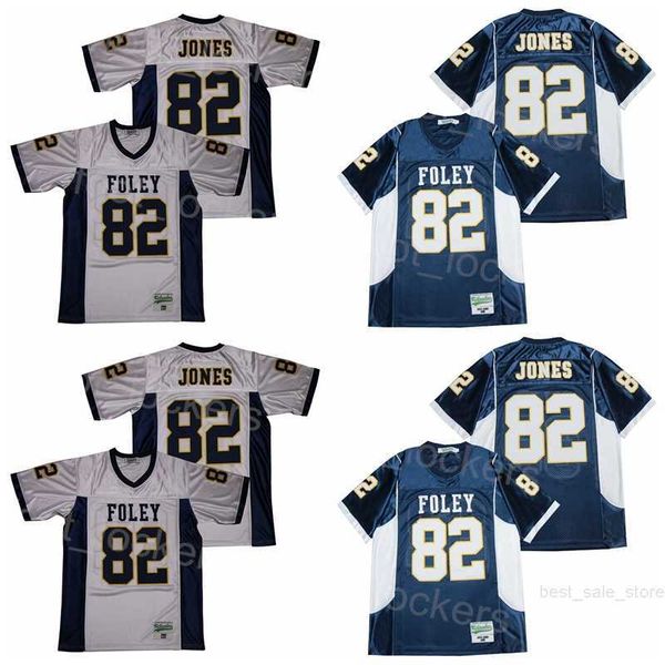 

football 82 julio jones high school jerseys foley lions breathable moive college pullover retro pure cotton for sport fans embroidery team n, Black