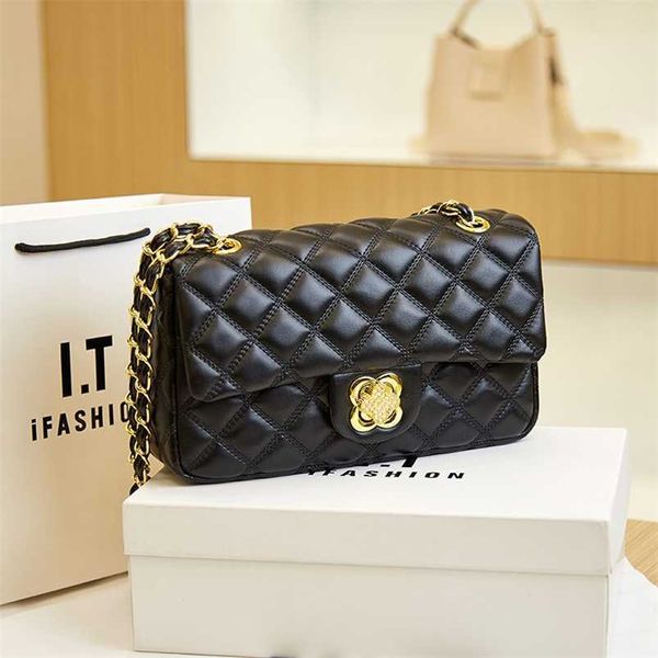 

80% official site usa lingge chain 2023 new high capacity simple and versatile cross shoulder small square bag