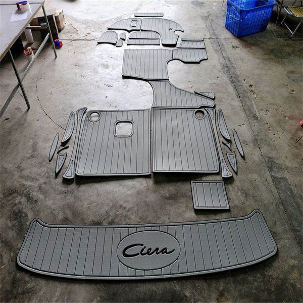 

2001 bayliner 2655 swim platform cockpit pad boat eva foam faux teak floor mat