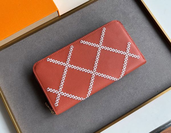 

designer women wallets luxury zippy purses flower letter vernis card holder ladies fashion long slim zipper money clutch bags with box high-, Red;black