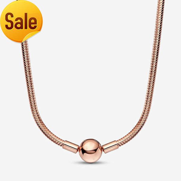 

real sterling silver snake chain necklace for pandora fashion party jewelry for women men girlfriend gift hip hop designer necklaces with or