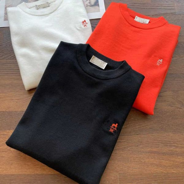 

luxury brand designer sweater mens sweatshirt men women embroidery wool knitwear sweater casual warm hoodie sweaters round neck pullover jac, White;black