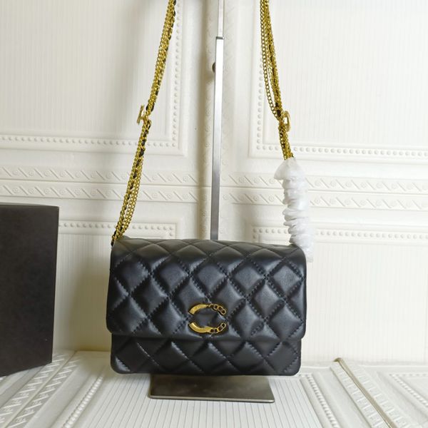 

22ss womens coin accordion lambskin bags gold metal hardware chain crossbody shoulder handbags multi pochette large capacity designer pocket