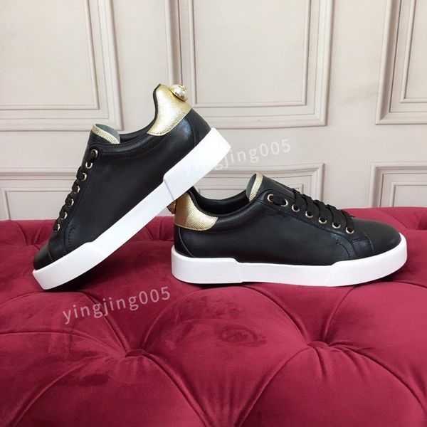 

2023new quality casual shoes fashion genuine leather trainers sneakers runway platform wedges round lace up mens loafers, Black