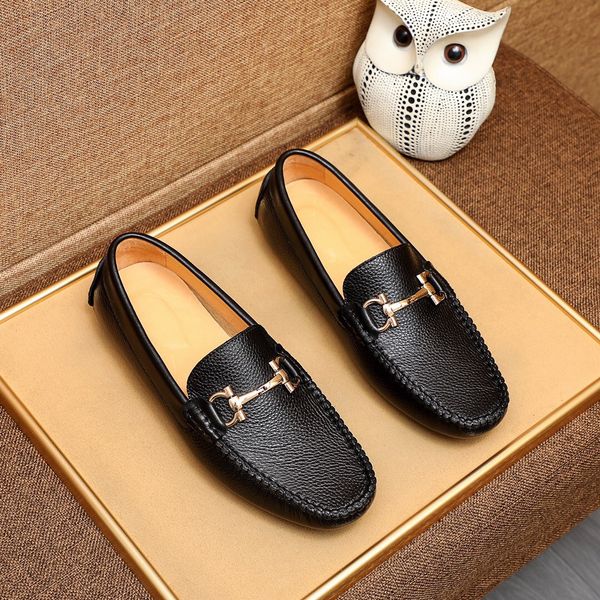 

2023 men dress shoes wedding formal suit office casual loafers male brand designer slip on flats footwear size 38-45, Black