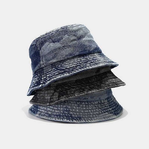 

wide brim hats japanese retro design hat for men women bucket hats outdoor sunshade plain face thin basin caps for women tide aa230425, Blue;gray