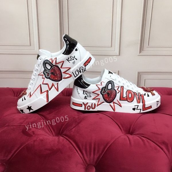 

new brand designer mens women casual shoes triple white black sneakers leather trainer printed platform trainers shoes