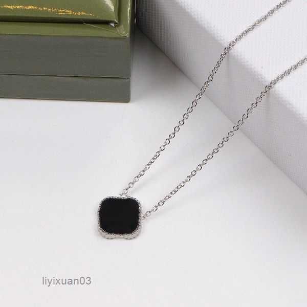 

lassic 4/four leaf clover locket fashion jewelry necklace high quaulit choker chains 18k plated gold silver girls wedding party gifts 6 7q8i