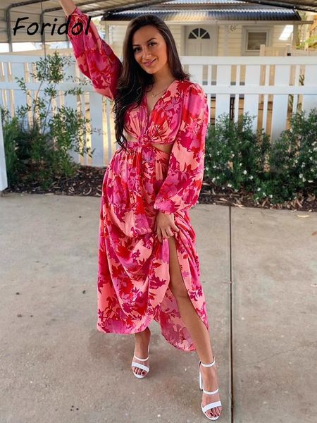 

dresses waist cut out backless summer maxi dress elegant deep v neck holiday long dress red black boho floral dress women 2023, Black;gray