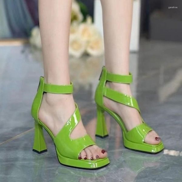 

sandals women slippers 2023 summer high heels fashion pumps dress shoes buckle slingback open toe party zapatos, Black
