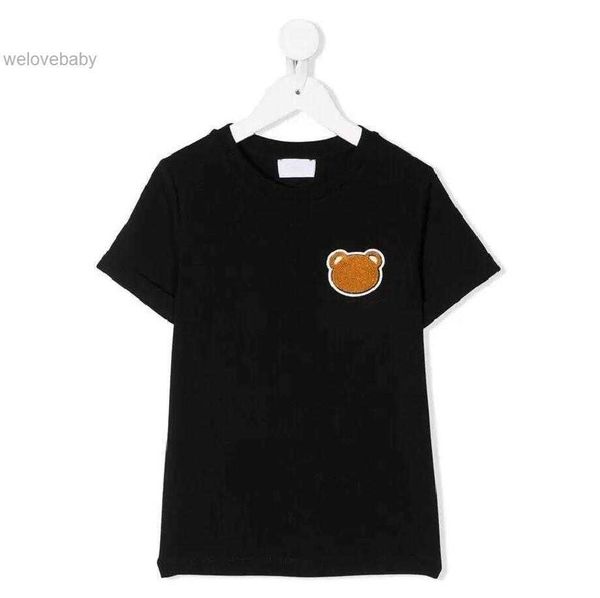 

new childrens t-shirts kid t-shirt short sleeve baby girls boys shirt family matching mother daughter son tshirts with bear embroidery size, Blue