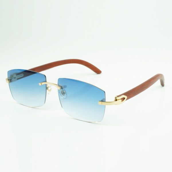 

new c hardware sunglasses 3524032 with pure natural wooden sticks and 56mm lenses for unisex, White;black