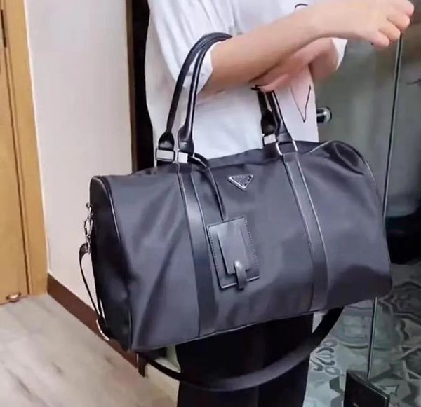 

prade bag luxury men luggage gentleman commerce travel bags nylon handbags large capacity holdall carry on luggages