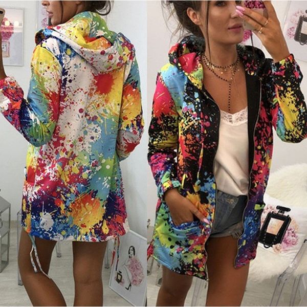 

women's jackets hirigin jaket bertudung tipis lengan panjang musim gugur wanita terbaru mantel kasual parka pop luaran kardigan ritslet, Black;brown