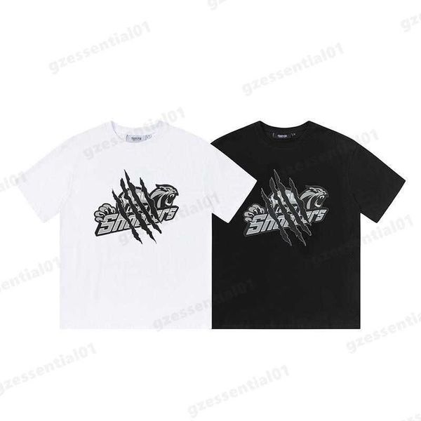 

trapstar t shirt european and american short-sleeved co-branded paragraph towel embroidery loose couple bottoming tshirt men summer designer, White;black