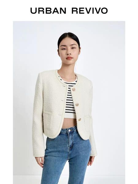 

vests 2022 autumn new women's wear korean celebrities temperament woolen round neck long sleeve coat, Black;white