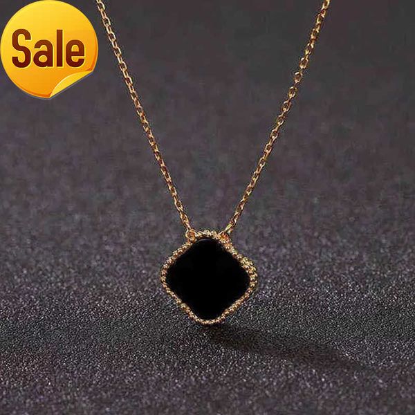 

luxury designer necklace womens fashion 15mm flowers four-leaf clover cleef pendant necklace jewelry for neck gold chain necklaces, Silver