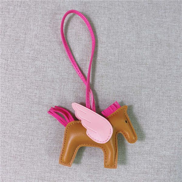 

new h family pony bag pendant vegetable basket bag kelly bag car key angel horse pendant, Silver