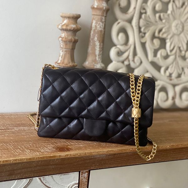 

designer flap bags luxury handbag 25cm genuine leather crossbody bag high imitation chain bag with box zc181
