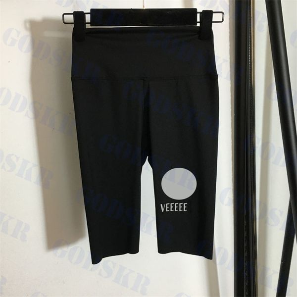 

womens yoga pants designer pattern shorts for women elastic slim leggings two colors, Black