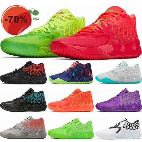 

2023 fashion running shoes basketball shoes men balls mb.01 trainers rock ridge queen city red beige be you black blast not ball rick and mo
