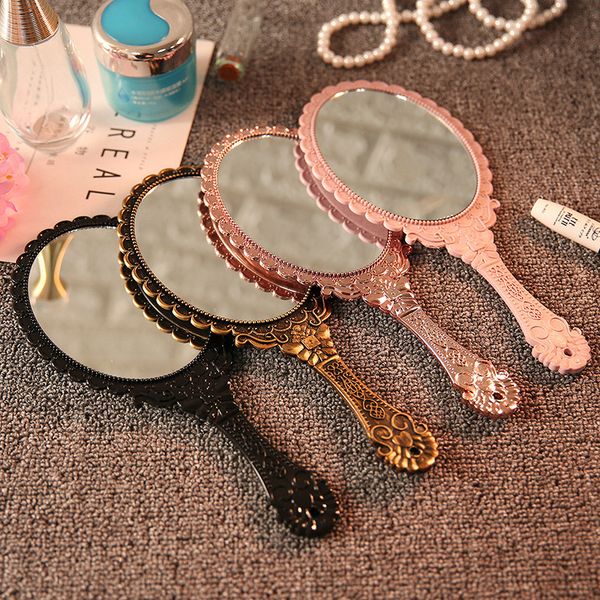 

fashion vintage compact mirrors romantic hand hold mini makeup mirror 4 color portable cosmetic tools