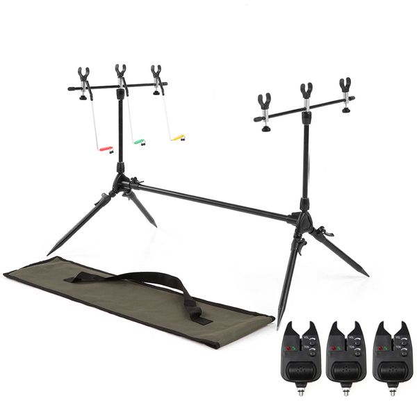 

fishing accessories lixada adjustable retractable carp rod pod stand holder pole with 3 bite alarms accessory 230426