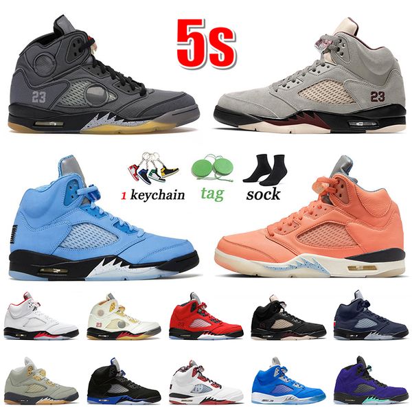 

jumpman 5 unc basketball shoes 5s men women black muslin amm light bone crimson bliss fire red sail raging bull metallic gold jade horizon a