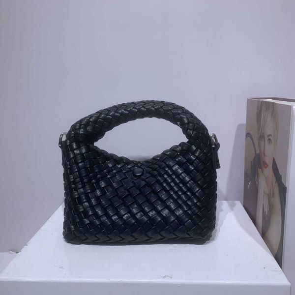 

shoulder bags 2023 summer new women s soft leather mini woven water bucket solid hand carrying wrist one crossbody 230426