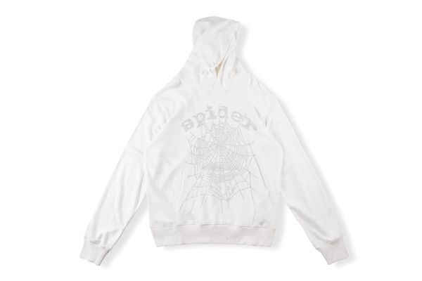 spider hoodies rhine stone white