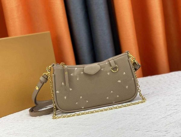 

designer shoulder bag easy pouch on strap chain underarm bag fashion wallet epl embossed leather bags crossbody m80349 m81066 m81070